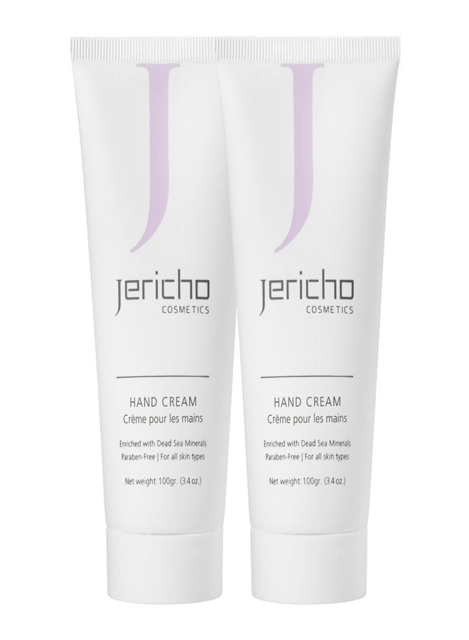 Jericho Cosmetics Hand Cream – Moisturizing & Nourishing with Aloe, Olive Oil & Dead Sea Salts – Hydrating Formula with Witch Hazel & Vitamin E – Non-Greasy, 3.4 oz - 2 Pack - Image 1